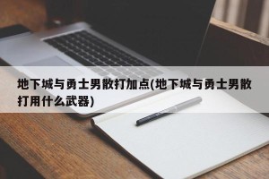 地下城与勇士男散打加点(地下城与勇士男散打用什么武器)